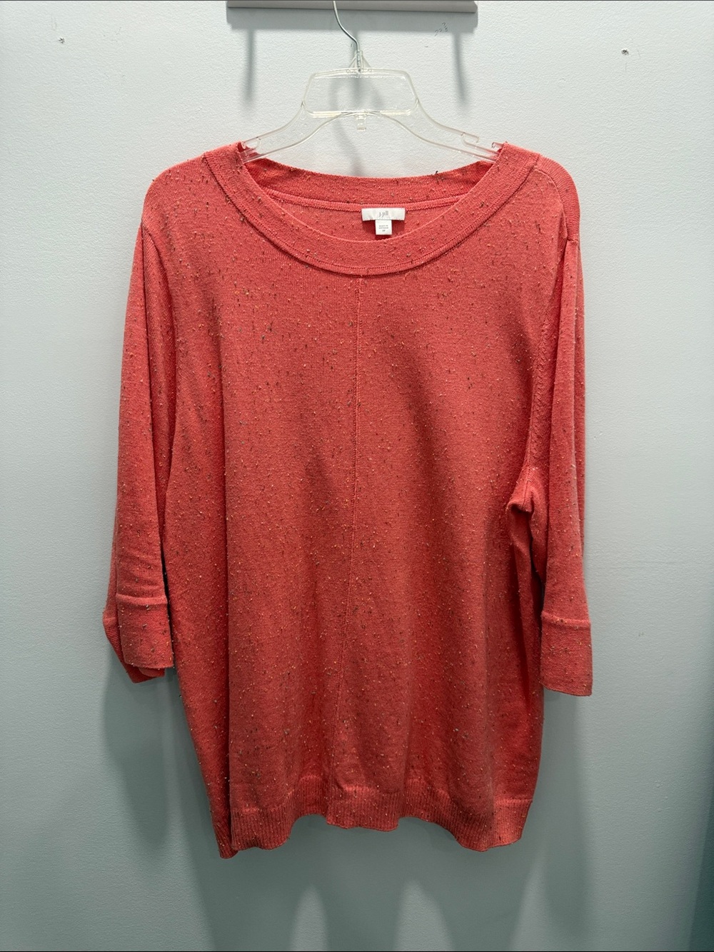 J. Jill Coral Scoop Neck Lightweight Sweater